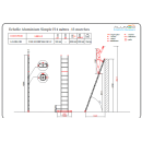 ECHELLE ALUMINIUM SIMPLE H4 METRES, 13 MARCHES