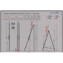 ECHELLE ALUMINIUM DOUBLE H4METRE, 13 MARCHES