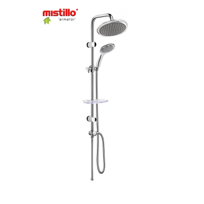 COLONNE DE DOUCHE CHROMEE ROND 235MM MISTILLO