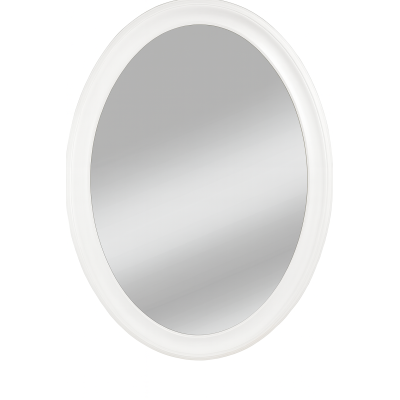 MIROIR ENC OVAL BLANC