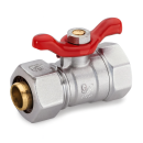 VANNE BS 3/4 MM PEX 20 AV PAPILLON ROUGE