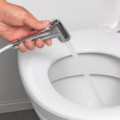 KIT DOUCHETTE WC METALISE GRIS
