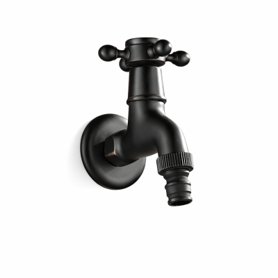 ROBINET JARDIN ARTISTIQUE TREFLE NOIR
