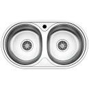 EVIER INOX ROCO STYLE SANS EGOUTTOIR 2BAC+SIPHON