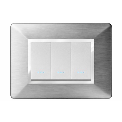PLAQUE 3T ALPHA SILVER