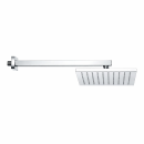 BRAS DE DOUCHE MURAL CARRE CHROME+DOUCHETTE CARRE MISTILLO