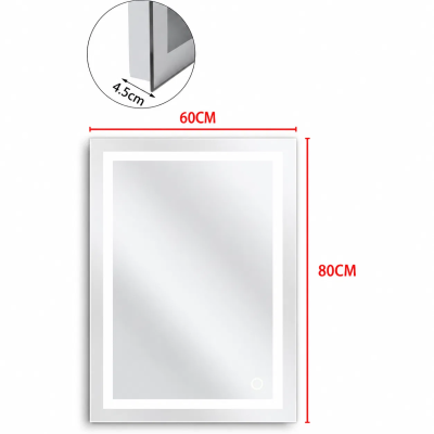 MIROIR LED AURA H60*80 CARINO
